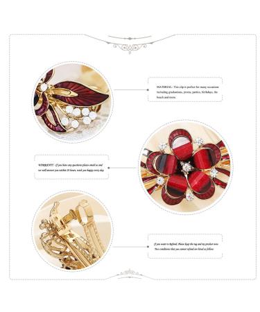 Jovono Red Wedding Hair Clip | Bridal Hairpins & Flower Headpiece for Women & Girls - Perfect Hair Accessories - Buy Online on GoSupps.com