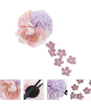SHERCHPRY artificial flower headdress chinese hair accessories Wedding Floral Hair clasp Geisha Flower Hair Clip barrettes for women Retro Headdress manual alligator clip abs purple Miss - Buy Online on GoSupps.com