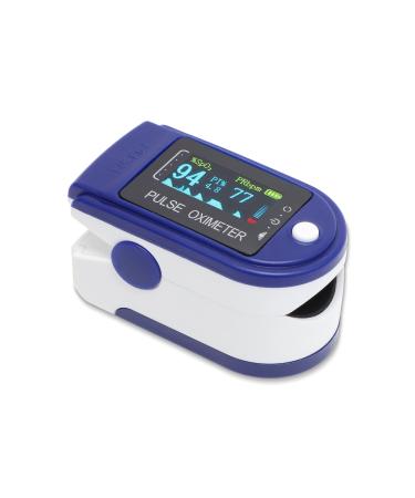 OxiWizard Pulse Oximeter, Finger Pulse Oximeter and OLED Display, Pulse Oximeter Fingertip, Accurate Fast Sp02 Reading Oxygen Meter, Heart Rate Monitor for Adult Child with Lanyard and Batteries