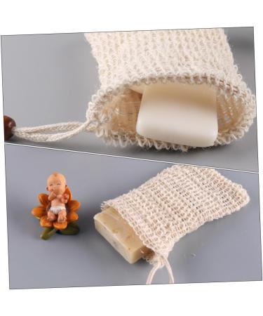 Healeved 6pcs Handmade Soap Storage Bag Drawstring Soap Bag Natural Loofa Mesh Soap Bag Sisal Soap Bag Shower Foaming Mesh Exfoliating Loofah Pouch Toilet Bath Plant Mesh Bag Cotton Linen - Buy Online on GoSupps.com