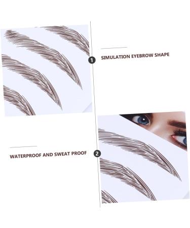 WOONEKY 4pcs Eyebrow Stickers Decal Stickers Post Paper Water Transfer Paper with Soy Ink Hair 3d - Buy Online on GoSupps.com