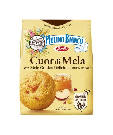 Mulino Bianco Cuor di Mela Shortbread biscuit with apple jam 100% Italian and made with flour from sustainable agriculture - 1 pack of 250 g
