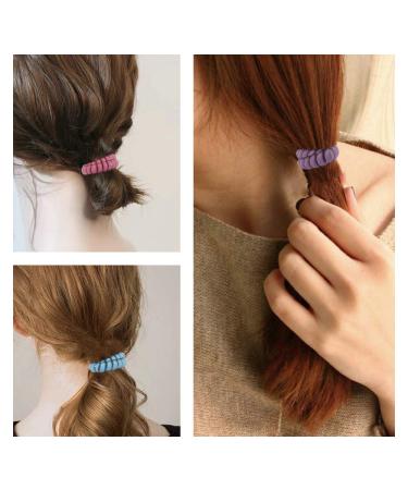 10 Pack Spiral Hair Ties - Coil Hair Ties for All Hair Types - Phone Cord Hair Rings - Ponytail Holders in 10 Colors - Buy Online on GoSupps.com
