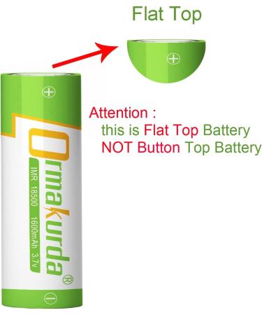 18500 Rechargeable Li-ion Batteries 3.7V 1600mAh - Flat Top 8 Pack for Solar Garden Lights & Flashlights - Buy Online on GoSupps.com