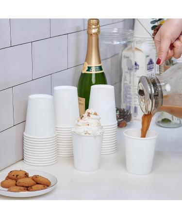 LITOPAK 8 oz Disposable Paper Coffee Cups - 400 Pack | Hot/Cold Beverage Drinking Cups for Water | Perfect for Parties, Picnics, and Events | White Paper Cups - Buy Online on GoSupps.com
