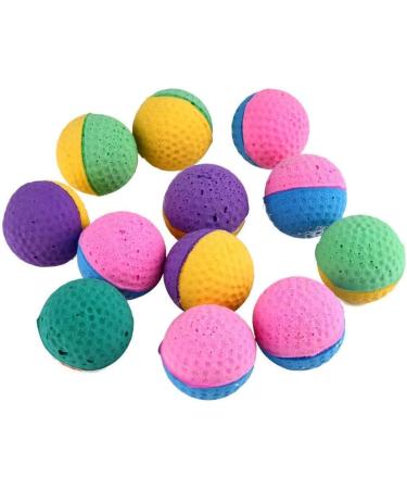 Ndier 24 soft cat balls colorful latex scratch balls k to play stuff ball bite-proof training toy for small dogs cats kitten
