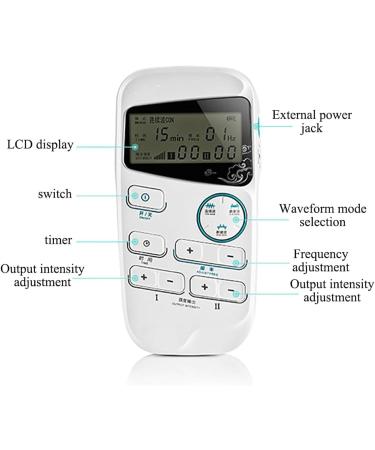 Electronic Acupuncture Treatment Apparatus Portable Acupuncture Massager Machine Adjustable Intensity 2-Channel Output 3 Modes are Available Frequency Adjustable for Pain Relief - Buy Online on GoSupps.com