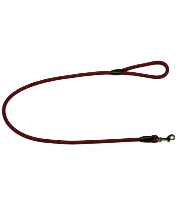Leash - rope leash with hand loop Basic 10mm 27 colours 7 lengths (1.20 m Bordeaux) 1.20 m burgundy