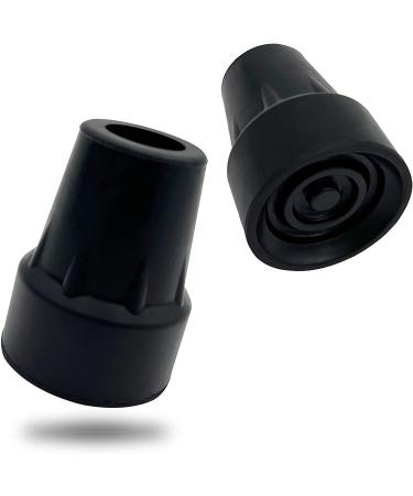 Replacement Cane Tips  3/4 Inch  Black. 0.75 Inch (Pack of 2) - Buy Online on GoSupps.com