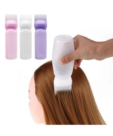 Root Comb Applicator Bottle - 6 Oz Hair Dye & Oil Applicator with Brush | Modern Pink Hair Coloring Tool - Buy Online on GoSupps.com