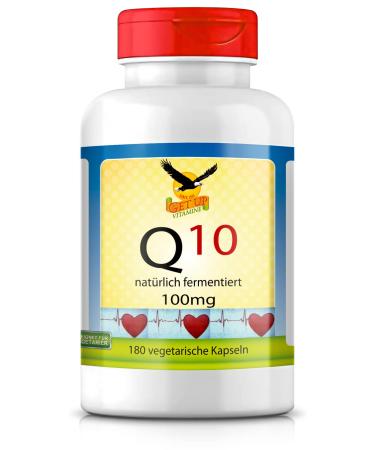 Get UP Coenzyme Q10 100mg | vegan ubiquinone-10 | 180 capsules