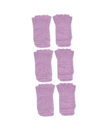 DOITOOL 3 Pairs Gel Sock Mens Yoga Socks Open Toe Socks Open-Toed Sock Mens Gripper Women Socks Moisturizing Socks Womens Socks & Hosiery Half Toe Yoga Socks Spa Miss Foot Women's Socks