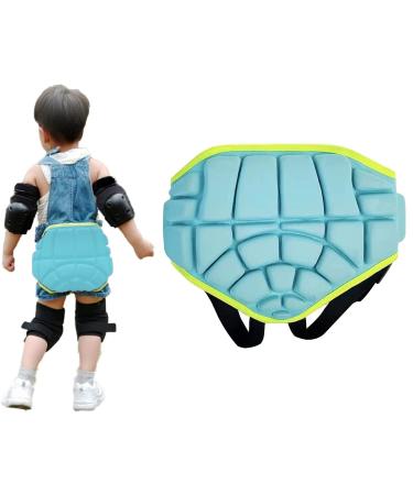 BODLYL Protective Butt Pad, Children Extreme Sports Hip Pad Butt Pads for Skating Roller Hockey Pants Kids Skate Pads Impact Shorts (Children Under 12 Years Old) Blue