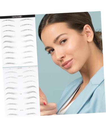 BIUDECO 2 Pairs Natural Brow Stickers Eyebrowsb Eyebrow Makeup Tools Eyebrow Stickers Patch Disposable Miss 21x15cm Black 003 - Buy Online on GoSupps.com