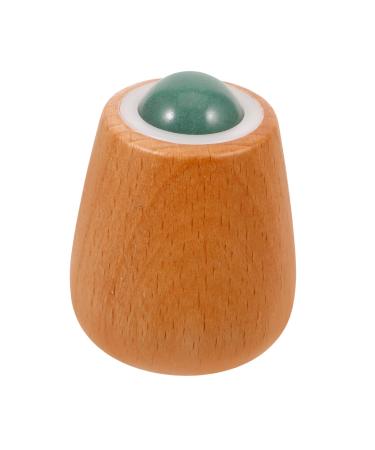Hoement facial massage device facial tool skin care face massage roller facial scooter face scrolling eye massage device massage tool wooden handle jade face massage device