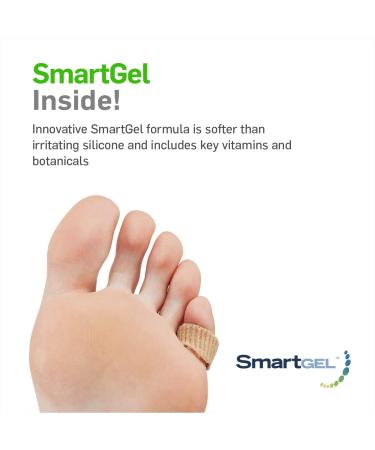 NatraCure Gel Toe Tube Cushion Sleeves (Small) - 5 Piece Trim-to-Fit Set for Corns, Blisters, Hammertoes, Calluses - 5 Pack - Buy Online on GoSupps.com