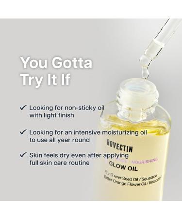 ROVECTIN Barrier Repair Face Oil | Neroli Infused Antioxidant Anti-Aging Oil for Dry & Sensitive Skin | Fast Absorbing Non-Greasy Vegan Korean Skincare (1 fl oz - Buy Online on GoSupps.com