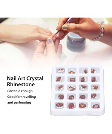 Nail Rhinestones 3D Accessories 20pcs Multiple Shapes Crystal Rhinestones Nail Decoration for Travel (06) - Buy Online on GoSupps.com