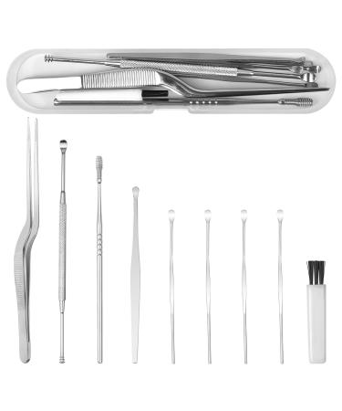8 Pcs Ear Wax Removal Kit Curved Tip Tweezer Ear Pick Earwax Removal Tool Ear Cleansing Tool Set Ear Wax Remover with Storage Box Reusable Ear Curette Wax Removal Set for Children & Adults - Buy Online on GoSupps.com