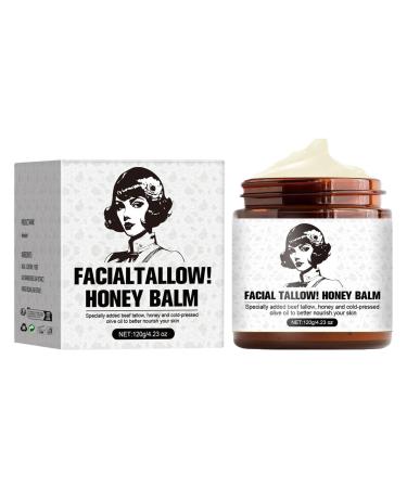 G n rique Tallow and Honey Balm Tallow and Honey Face Balm Facial Moisturizer for Women - Non-Greasy Body Butter Cream for Face Nourishing Skin Care Cream