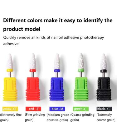 JOCXZI Ceramic Nail Drill Set Premium Ceramic Bits Set Ceramic Nail Drill Electric Nail Cutter Bits Setm Ceramic Bits in Corn Shape for Manicure Pedicure Cuticle Home Use 5 Pieces - Buy Online on GoSupps.com