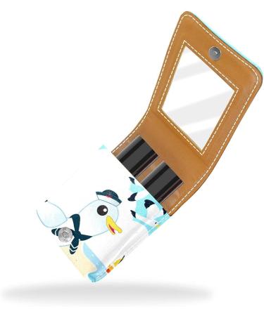 Seagull Beach Lip Gloss Holder & Portable Makeup Bag - Stylish Lipstick Organizer Case for Travel | Multicolored | 9.5x2x7 cm - Buy Online on GoSupps.com