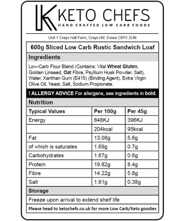 Keto Chefs Ultra Low Carb Freshly Baked Keto Bread Basket Bundle - Multiseed + Sage & Onion + Rustic Sandwich 600g x 3 Loaves Mixed Basket 1 Count (Pack of 3) - Buy Online on GoSupps.com