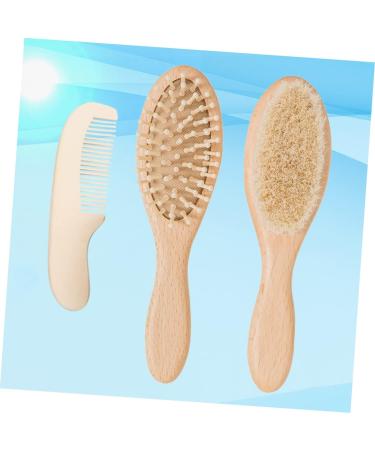 Healeved Wood Tools Scalp Massager Brush Set for Babies - Gentle Massage and Detangling Hairbrush - Buy Online on GoSupps.com