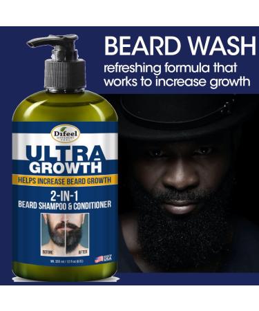 Difeel Men s Ultra Growth Beard Care Set - 3-PC Gift Set with 2-in-1 Shampoo Beard Growth Oil & Travel Size Perfect for Grooming & Growth - Buy Online on GoSupps.com