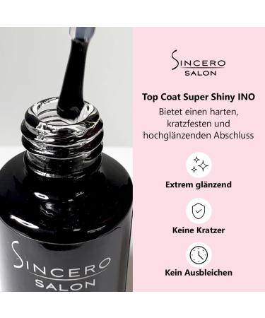 Sincero Salon Fiberglass Gel Base & Top Coat - Milky Pink UV Gel Nail Polish for Superior Shine & Scratch Protection - Perfect for Manicure & Nail Hardness - Buy Online on GoSupps.com