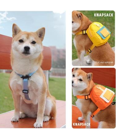 Komate Pet Backpack Harness Cute Adjustable Puppy Saddle Bag Waterproof Pet Self- wearing Zippered Backpack Harness with Leash Set for Small Medium Dogs Outdoor Activities M: 15 x 15 x 6cm Blue - Buy Online on GoSupps.com