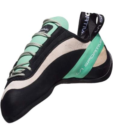 La Sportiva Miura Climbing Shoe - Women's White/Jade Green 10
