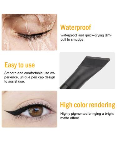 Kaely White Black Liquid Wing Eyeliner Stamp Set - Waterproof Eye Pencil Makeup with Colored Liner Stamps - 2Pcs Pack - Buy Online on GoSupps.com