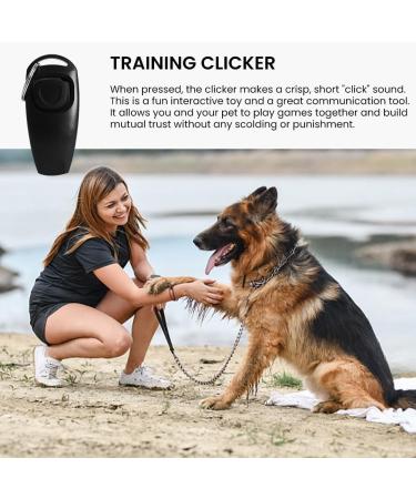 DSFSAEG 2 Pcs Dog Whistle Dog Training Clicker High Frequency Portable Training Clicker with Wrist Strap for Recall Cat Dog Horse Training Pet Training Aid Tools Black - Buy Online on GoSupps.com