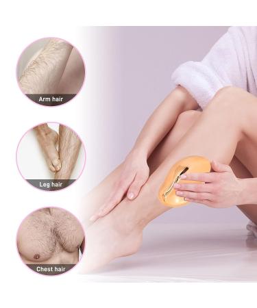 Koiernr Crystal Hair Eraser - Portable Mild Epilator for Painless Hair Removal - Skin Exfoliator Tool for Men and Women - Gold+Rose Red - Buy Online on GoSupps.com