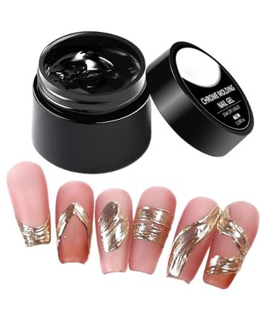 Tuxuseo 3D Nail Sculpting Gel | Strong Builder Nail Gel | Multifunctional Clear White 3D Sculpting For sculpting designs hard nail embossing