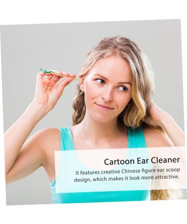 FRCOLOR 12pcs Cartoon Ear Wooden Handles for Ear Wax Removal Safe and Non-Toxic Random Color - Buy Online on GoSupps.com