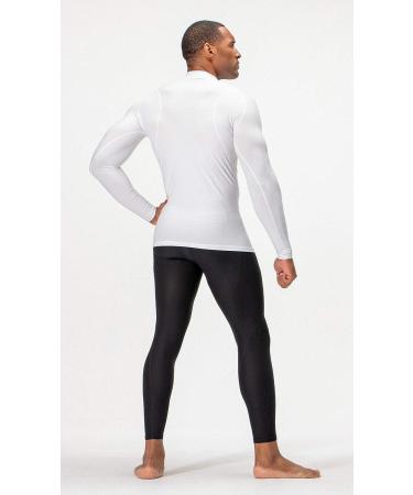 DEVOPS Men's Athletic Turtle Neck Compression Shirts 3 Pack - X-Large White (Gray) - Buy Online on GoSupps.com