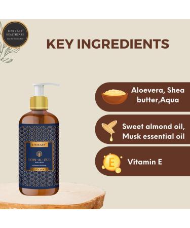 Unisaif Dehn Al Oud Arabian Luxury Organic Body Wash Ph Balanced Skin Friendly Sulphate & Paraben Free 300 ml - Buy Online on GoSupps.com