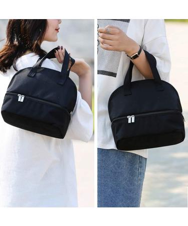 MOVKZACV Double Layer Insulated Baby Bottle Bag - Multi-Function Breastmilk Cooler Bag | Fits 3 Bottles | Suitable for Breast Milk and Bottle Set | Black - Buy Online on GoSupps.com