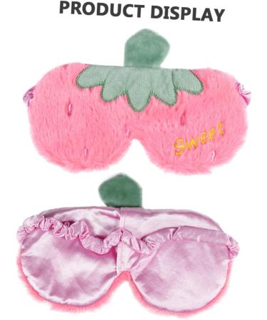 Mobestech 1 Pc Fruit Series Ice Compress Compress Plush Eye Mask Plush Sleeping Blindfold Eye for Sleeping Fake Plush Sleep Eyeshadow Cartoon Blindfold Cute Face Mask Girl 18X13X05cm Pink - Buy Online on GoSupps.com