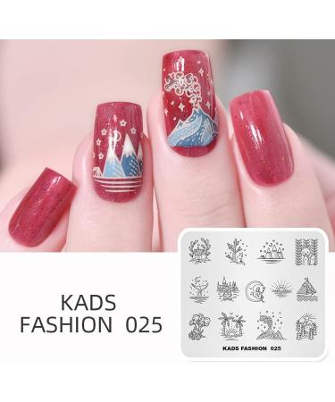 Alexnailart Nail Stamping Printing Plate Template Image Plate Stamper Scraper Starry sky Moon Tree Pattern Nail Art Decoration DIY Print Manicure Design FA025 - Buy Online on GoSupps.com