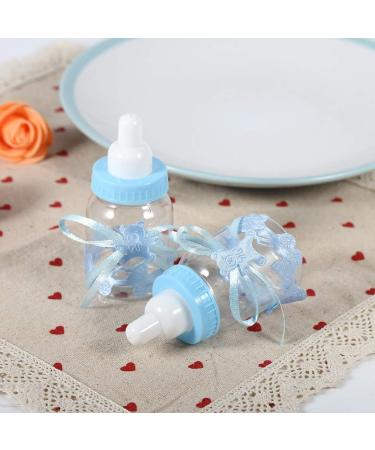Haofy Baby Shower Bottles - 12 Pcs Candy Gift Box for Girl Boy Newborn Birthday Blue Decorations - Buy Online on GoSupps.com