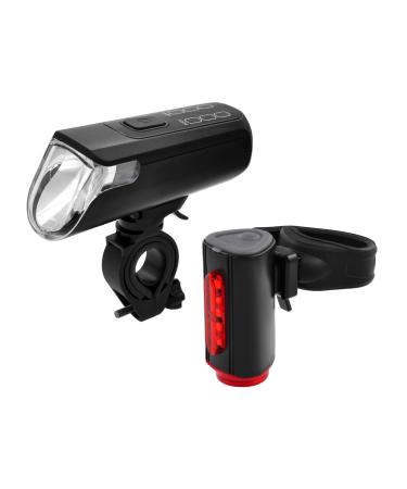FISCHER USB lighting set | Floor light for more visibility and protection | Front light 60 Lux