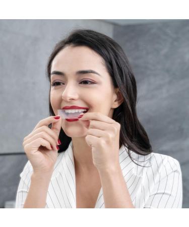 Rusoz White Stripes Teeth Whitening Strips - 28 Peroxide-Free Non-Sensitive Formula for Effective Home Whitening | Mint Flavor for Stain Removal & Brightening - Buy Online on GoSupps.com
