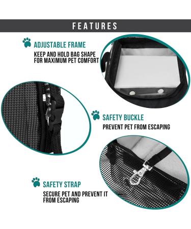 PetAmi Airline Approved Dog Purse Carrier | Soft-Sided Carrier for Small Pets | Stylish & Portable Travel Handbag | Ventilated Mesh & Sherpa Bed | Stripe Black - Buy Online on GoSupps.com