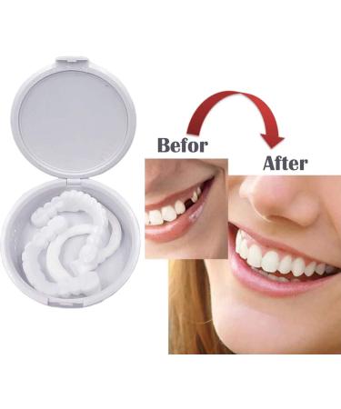 4 Pairs Teeth Simulation Teeth Whitening Kits Fake Veneers - Perfect Braces & No Pain Whitening Alternative 4Top+4Bottom With Box - Buy Online on GoSupps.com