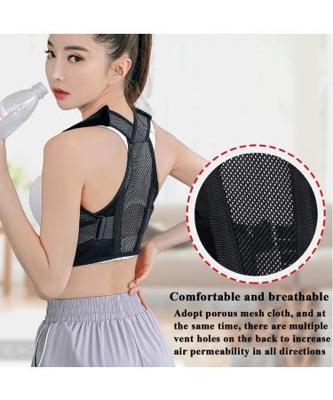 Posture Corrector Spinal Support for Men and Upper for Clavicle Support Adjustable Back Straightener Providing Pain Relief from Back Neck Shoulder Black M Black Large - Buy Online on GoSupps.com