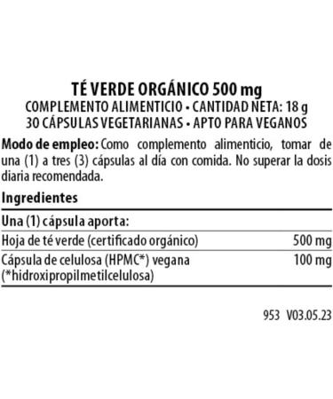 Viridian -Organic Green Tea Leaf 500mg 30 Vegetarian Capsules - Buy Online on GoSupps.com