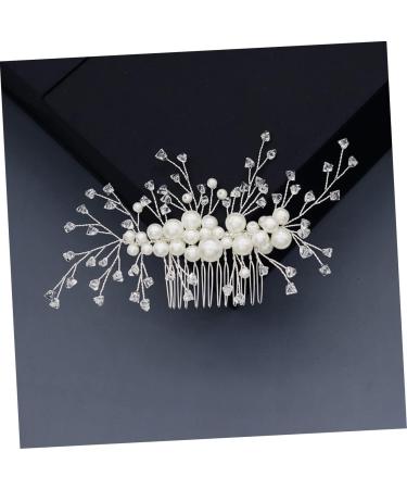 FRCOLOR Hair Comb for Bride Wedding Hair Clips for Brides Pearl Hair Pin Wedding Hair Comb Hair Barrettes Bride Hair Clip Wedding Headpiece for Bride Pearl Clips for Hair Wedding Tiara - Buy Online on GoSupps.com